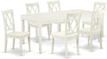 East West Furniture DOCL7-LWH-W 7 Piece Modern Dining Table Set Consist of a by EastWestFurniture