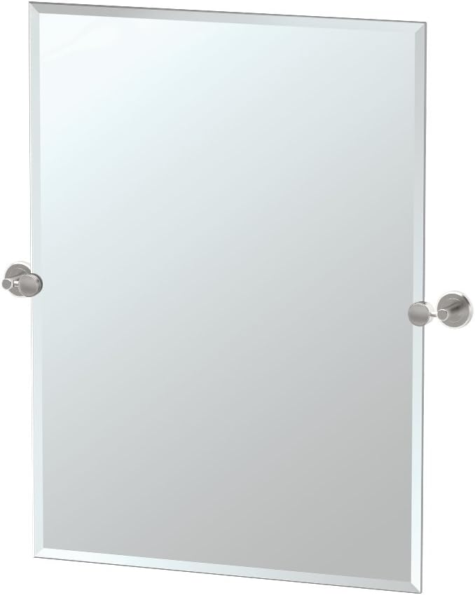 Gatco 4299S Latitude II Rectangle Mirror, Satin Nickel, 31.5 Inch, Frameless by Gatco