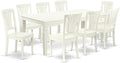 East West Furniture LGAV9-LWH-W 9 Piece Dining Room Furniture Set Includes a by EastWestFurniture