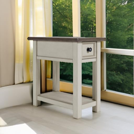 Signature Design by Ashley Bolanburg Farmhouse Chair Side End Table, Light - Image 8