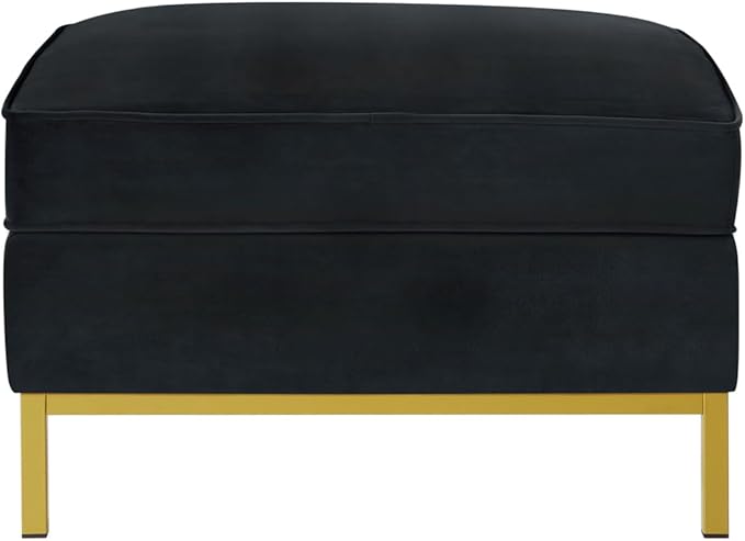 24KF Large Velvet Ottoman, Upholstered Padded Cushion Ottoman Table, Large Foot - Image 3