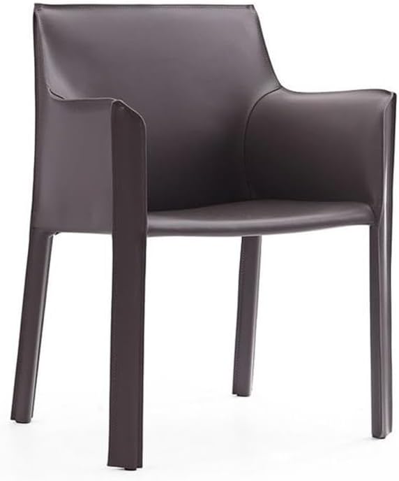Manhattan Comfort Vogue Modern Faux Leather Dining Chairs, Metal Frame - Image 4