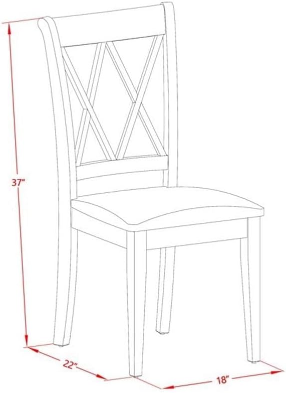 East West Furniture LGCL7-BLK-C 7 Piece Kitchen Table & Chairs Set Consist of a - Image 6