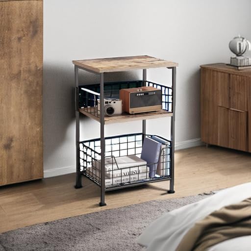 X-cosrack Side Table, Small End Table Record Player Stand - Image 6