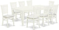 East West Furniture LGVA9-LWH-C 9 Piece Dining Set Includes a Rectangle Dining by EastWestFurniture