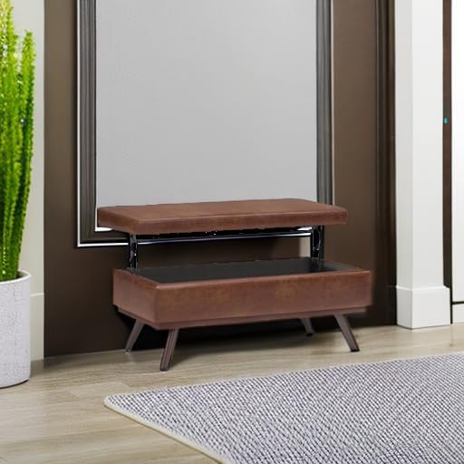 SIMPLIHOME Owen 42 inch Wide Mid Century Modern Rectangle Lift Top Large Coffee - Image 6