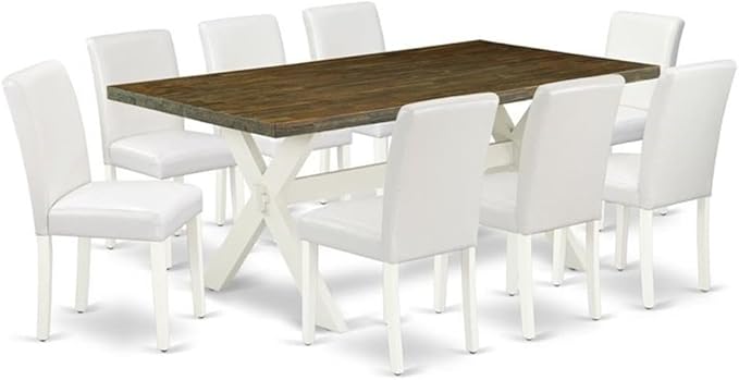 East West Furniture X077AB264-9 9 Piece Dining Room Furniture Set Includes a by EastWestFurniture