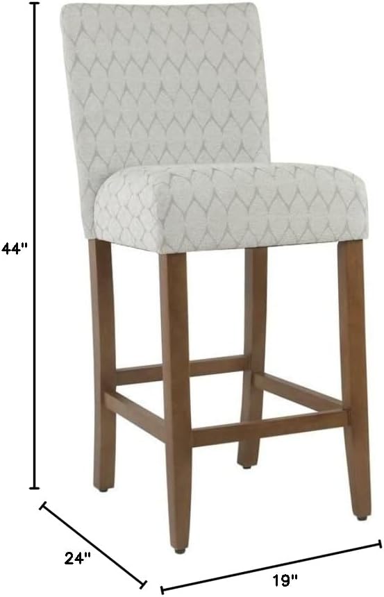 HomePop Upholstered Counter Height Barstool, Textured Grey - Image 9