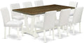 East West Furniture V077AB264-9 9 Piece Modern Dining Table Set Includes a by EastWestFurniture