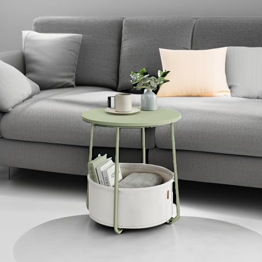 VASAGLE Small Round Side End Table, Modern Nightstand - Image 6