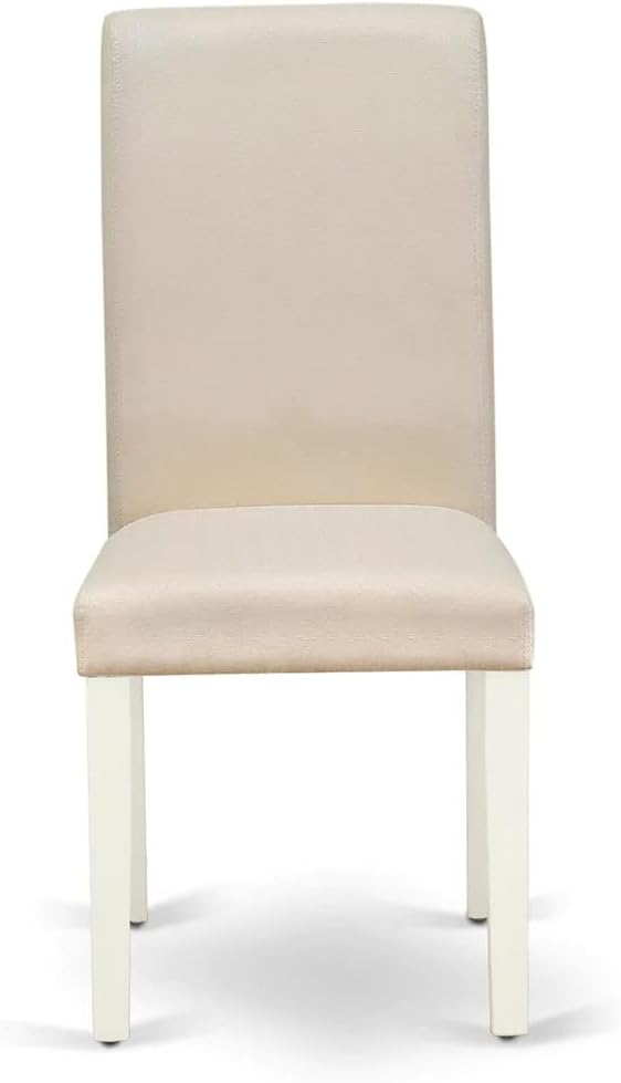 East West Furniture DLBA3-WHI-01 3 Piece Modern Dining Table Set Contains a - Image 6