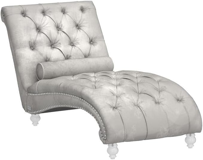 HomSof Modern Armless Velvet Chaise Lounge Indoor Chair - Image 5
