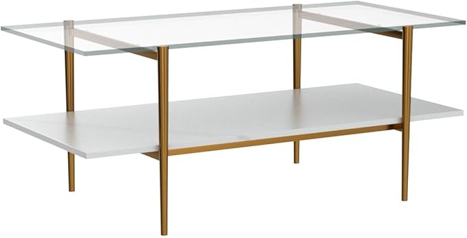 AGV LIGHTING Tadio Glass Coffee Table, Mid-Century Modern Coffee Table - Image 5