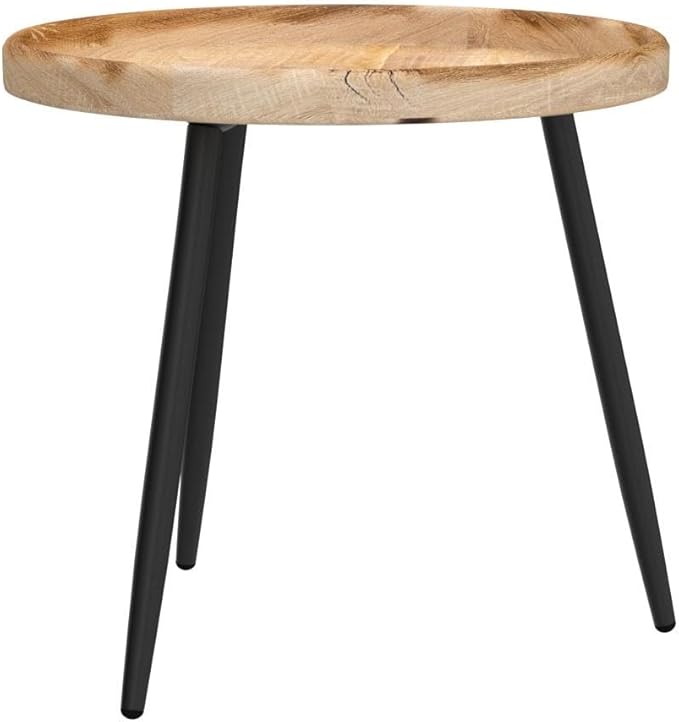 LITA Log Desktop Round Side End Table, Nightstand Tables, Indoor Outdoor Round - Image 5