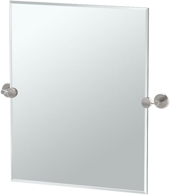 Gatco 4299SM Latitude II Rectangle Mirror, 24 H x 24 W, Satin Nickel by Gatco