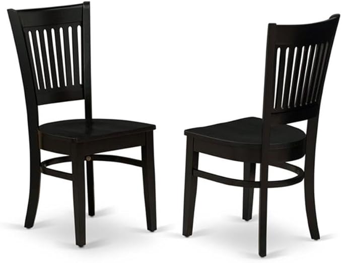 East West Furniture LGVA9-BLK-W 9 Piece Kitchen Table & Chairs Set Includes a - Image 4