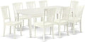 East West Furniture DOAV9-LWH-W 9 Piece Modern Dining Table Set Includes a by EastWestFurniture