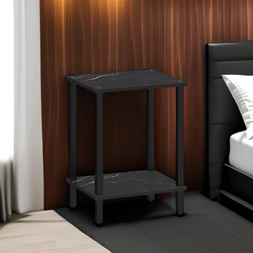 TUTOTAK End Table, Side Table, Nightstand, 2-Tier Storage Shelf, Sofa Side Table - Image 6