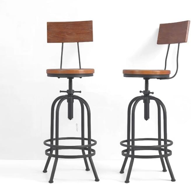 Set of 2-Industrial Bar Stools by BOKKOLIK