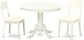 East West Furniture HLAD3-LWH-LC 3 Piece Dining Table Set by EastWestFurniture