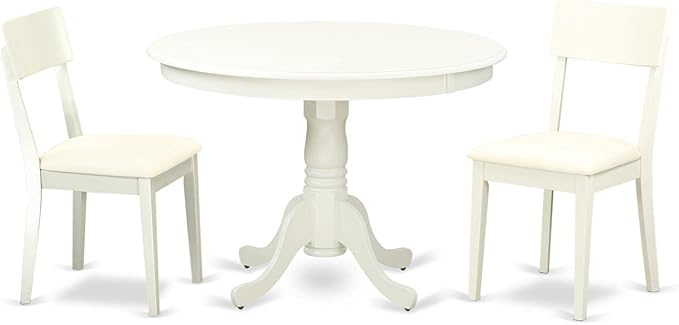 East West Furniture HLAD3-LWH-LC 3 Piece Dining Table Set by EastWestFurniture