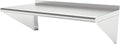 Stainless Steel Shelf 12x48 Inches, NSF Commercial Metal Wall Mounted Rack by STEELBUS