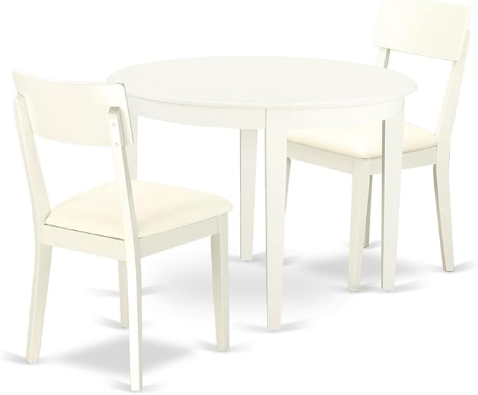 East West Furniture BOAD3-LWH-LC 3 Piece Dining Table Set by EastWestFurniture