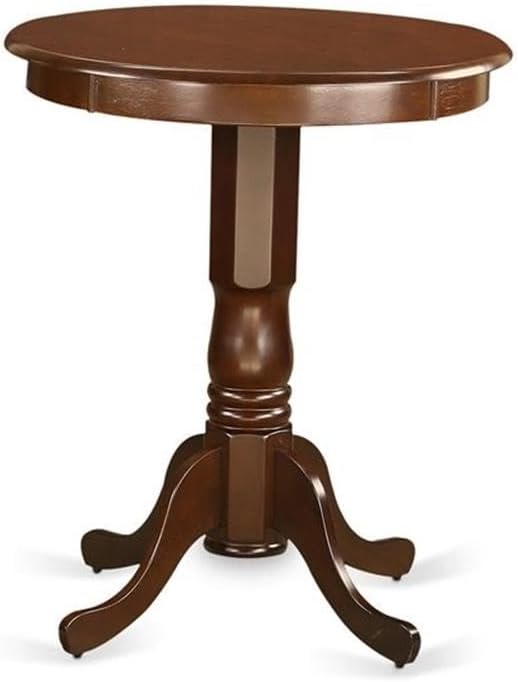 East West Furniture EDBU3-MAH-LC 3 Piece Counter Height Dining Table Set - Image 3