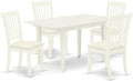 East West Furniture NODA5-LWH-C 5 Piece Kitchen Table & Chairs Set Includes a by EastWestFurniture