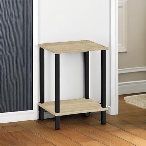 TUTOTAK End Table, Side Table, Nightstand, 2-Tier Storage Shelf, Sofa Side Table - Image 6