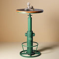 Farmhouse Bistro Bar Table Vintage Round Pub Table Industrial Coffee Table by BOKKOLIK