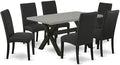East West Furniture X696DR124-7 7 Piece Dining Set Consist of a Rectangle by EastWestFurniture