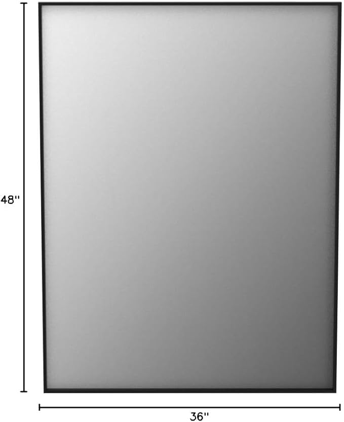 36x48 Inch Black Bathroom Mirror - Image 10