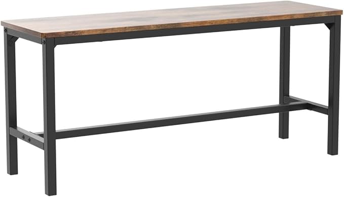 HOOBRO Dining Benches, Pair of 2 Industrial Kitchen Table Benches, Wooden - Image 6