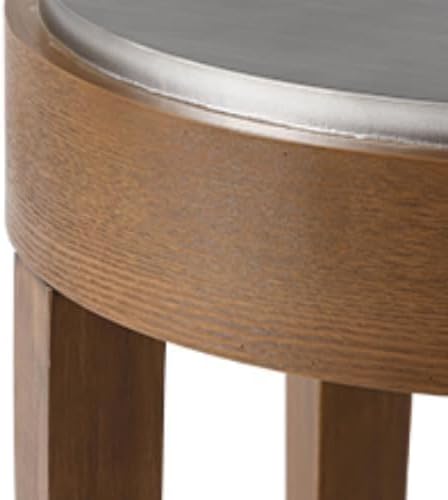 COSIEST Set of 2 Farmhouse Round End Table, 2-Tier Classic Brown Side Table - Image 3