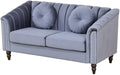 60" Loveseat Sofa, Microfiber Chesterfield Upholstered Sofas Love Seat by Unknown