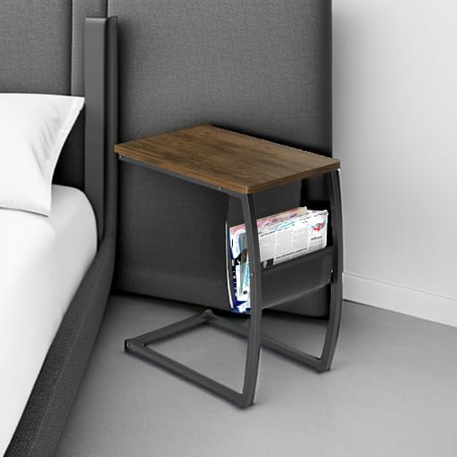 SRIWATANA Side Table End Table, Vintage C Shaped Couch Table - Image 5