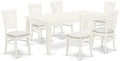 East West Furniture LGVA7-LWH-C 7 Piece Kitchen Table & Chairs Set Consist of a by EastWestFurniture