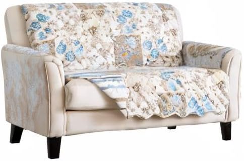 Great Bay Home Reversible Floral Patchwork Furniture Protector Scalloped Edge - Image 7