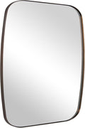 ANDY STAR Bronze Oblong Mirror, 36x40 Inch Brushed Bronze Oval Mirror by ANDYSTAR