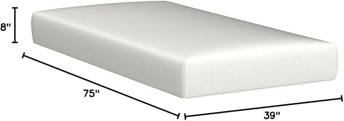 NapQueen 8 Inch Twin Size Mattress, Bamboo Charcoal Memory Foam Mattress - Image 2