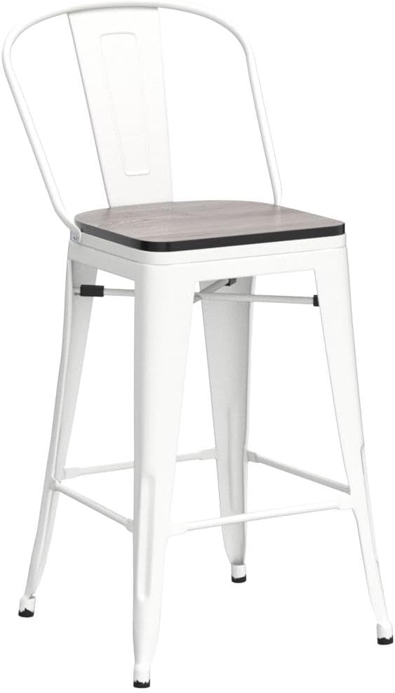 Yongqiang Metal Bar Stools Set of 4 Kitchen Island Counter Height Bar Stools - Image 5