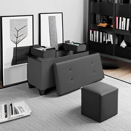 STORAGEBUD Storage Ottoman Bench - Image 5