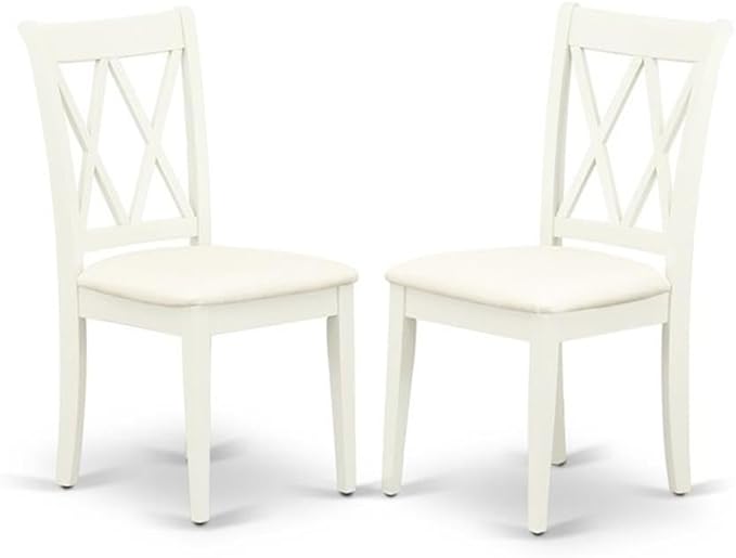 East West Furniture LGCL7-LWH-C 7 Piece Dining Room Table Set Consist of a - Image 5