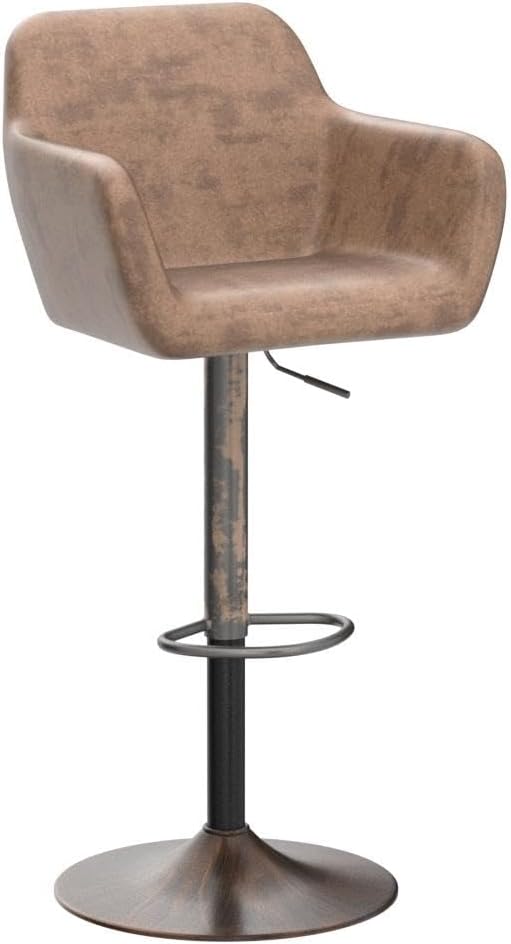 Keyluv Bar Stools Set of 2 for Kitchen Counter Adjustable Swivel Height - Image 4