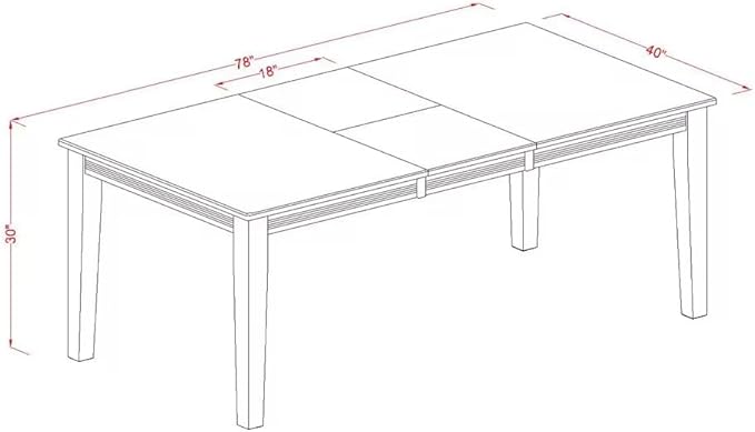 East West Furniture QUAN5-BCH-C 5 Piece Kitchen Table Set - Image 12