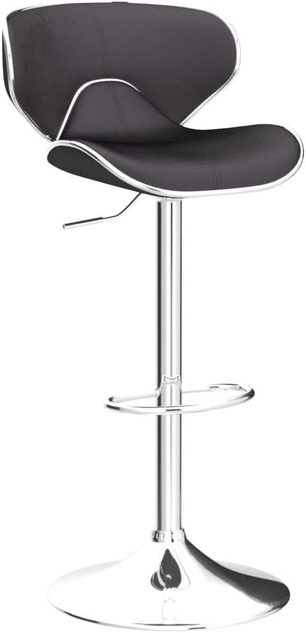 Roundhill Furniture Masaccio Velvet Upholstered Adjustable Swivel Barstool - Image 5