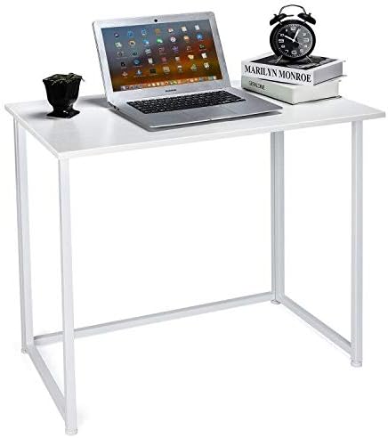 Leopard Folding Computer Desk for Small Spaces, No-Assembly Space-Saving Home - Image 8