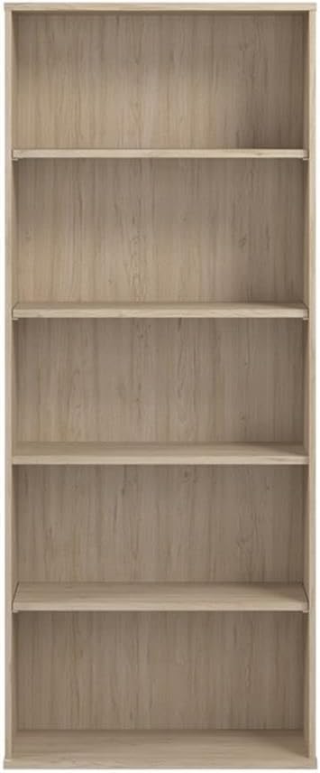 Bush Business Furniture Hustle Tall 5 Shelf Bookcase in Natural Elm, Large - Image 4