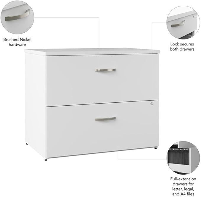 Bush Business Furniture Office in an Hour 2 Drawer Lateral File Cabinet in Pure - Image 10